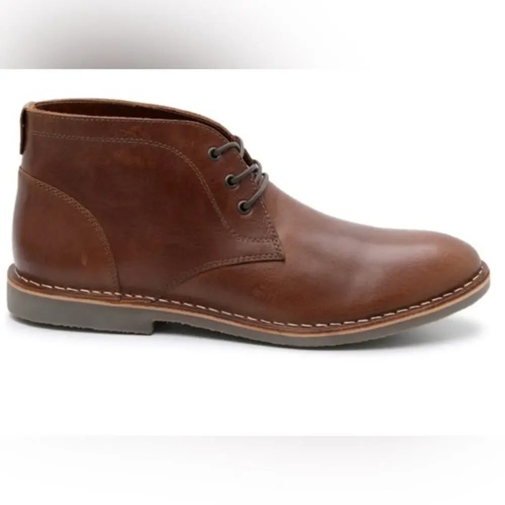 Crown Vintage Brown Leather Chukka Boots Lace Up Casual Dress Boots Men’s Size 9